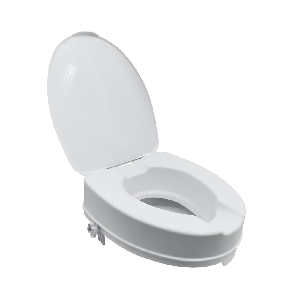 4-inch High Toilet with Seat Cover And Raised Cushion